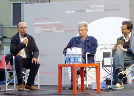 L'umile titolare sul palco del Premio Loria