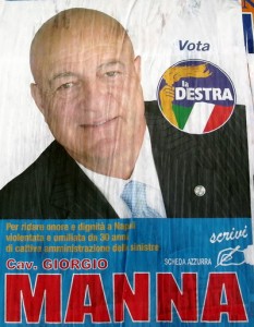 il candidato manna, pendente di una trentina di gradi verso sinistra