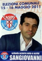 il candidato sangiovanni, inclinato a destra